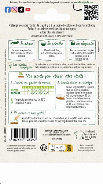 Potagères - Radis Ronds en mélange - MEDIA_PACKAGING_VERSO